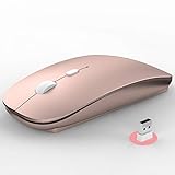 【Einstecken & Spielen】 Sie müssen keinen Treiber installieren. Schließen Sie einfach den USB-Empfänger an Ihren Laptop an, damit die Maus funktioniert. Advanced Optical Tracking mit schnellem Klick und Reaktionsfähigkeit, korrekt Bewegungen auf fast jeder Oberfläche, mit und ohne Maus pad.