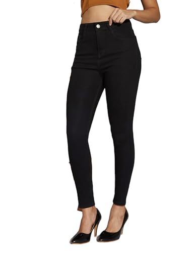 Image of Miss Chase Women's Skinny Fit High Rise Regular Length Denim Stretchable Jeans