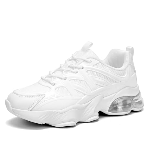 Image of Womens Walking Running Shoes Air Cushion Tennis Sneakers Fashion Breathable Basketball Sport Gym Fitness Cross Trainers