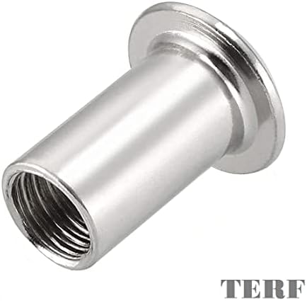 TERF® M6 X 12mm Joint Connector Nuts M6 (6mm) X 12mm Barrel Bolts Socket Head Insert Furniture Hexagonal Allen Flat Head Cap Nuts Alan Key Sleeve Hex Nut - Pack of 10