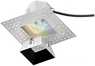 WAC Lighting R3ASDL-F835-BK Aether Square Invisible Trim with LED Light Engine Flood 40 Beam 3500K White, Black