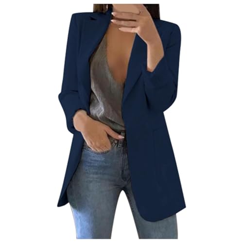 Plus Size Blazers For Women Casual Outfits Open Front Long Sleeve with Pockets Business Casual Professional Office Work