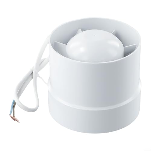 Volakebeing Ventilador extractor en línea de 150 mm, 19 W, para ventilación de baño y cocina, soplador de aire de 220 V 50 Hz con clasificación de impermeabilidad IPX2, bajo nivel de ruido 35 dB, ABS