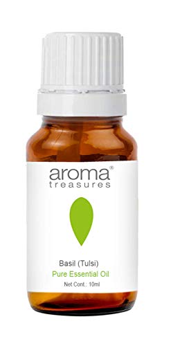 Glamorous Hub Aroma Treasures 100% puro y natural esencial para una piel, cuerpo y mente saludables (aceite esencial de albahaca Tulsi