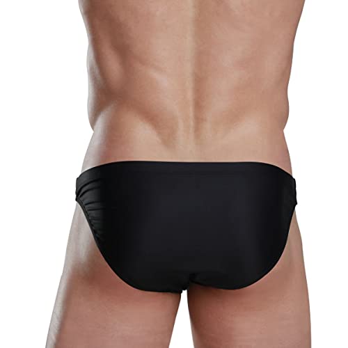 Black Swim Briefs for Men Swimsuit Sexy Bikini Swimwear S3
