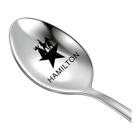 Musical Spoon Gift Broadway Musical Gift Engraved Coffee Spoon Gift Movie Spoon Gift Stainless Steel (HAMILTON SPOON) Cover