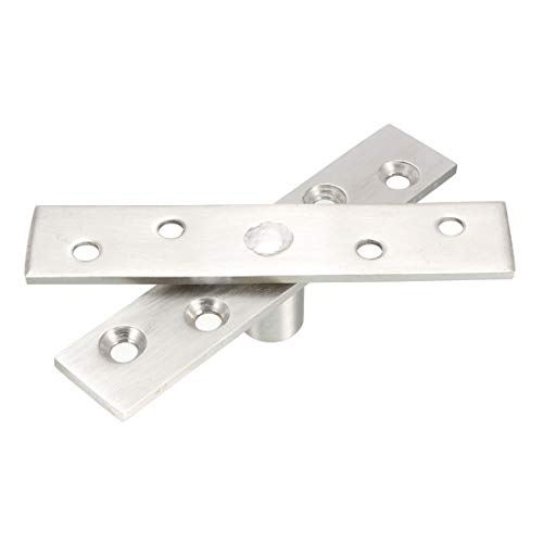 Image of Uxcell a15072400ux1288 Uxcell a15072400ux1288 5 Set 95mm Long Hardware Stainless Steel 360 Degree Rotary Door Pivot Hinge, Stainless Steel (Pack of 5)