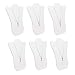 Mooca 6 Pieces White Faux Leather MDF Wood with Cardboard Easel Necklace Display 8 5/8"W x 14 1/8"H