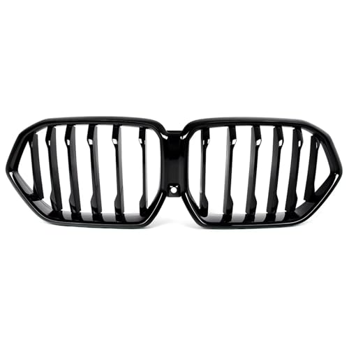 Calandre avant modifiée pour BMW X6 G06 M60i LCI 2024 style racing haricot noir brillant