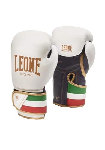 Prodotto di marca Leone 1947 LEONE 1947, Guantoni Boxe, Italy, Unisex – Adulto, Bianco, 12 OZ, GN039