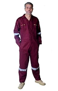 GRS Dunkelrot Reflektierender Arbeitsoverall XS-3XL