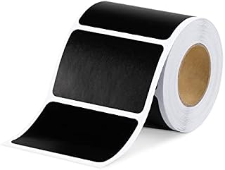 ilauke 150 Waterproof Chalkboard Labels Reusable Blackboard Stickers on a Roll for Jars, Canisters, Kilner Jars, Scrapbooking, 60 x 40 mm