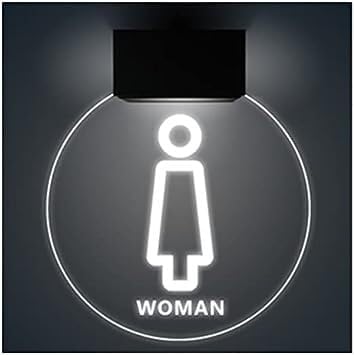 Restroom Signs Men Women, Ultra-Bright Restroom LED Sign, Bathroom Door Lighted Sign, Men and Women Modern Restroom Acrylic Sign