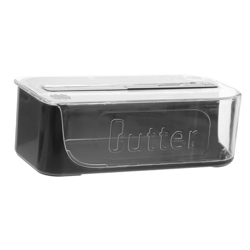 SHOWERORO Caja de plato de mantequilla plato de mantequilla grande plato de mantequilla hermético envase contenedor de almacenamiento platos de mantequilla con tapas abdominales