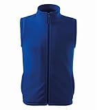 2 bolsillos Chaleco de forro polar unisex con cremallera y 2 bolsillos laterales con forro polar antibolitas., azul cobalto, XXX-Large