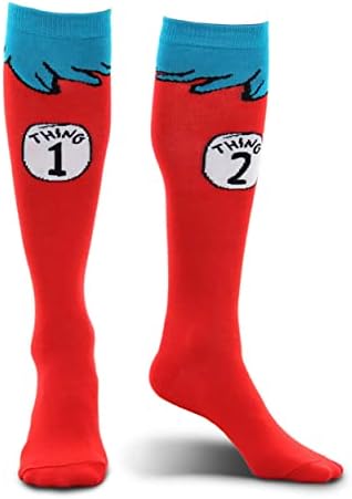 Dr. Seuss Thing 1 & Thing 2 Costume Socks for Adults