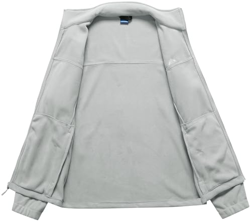 Men's Soft Polar Fleece Jacket with Pockets Lightweight Outdoor Recreation Full Zip Coat