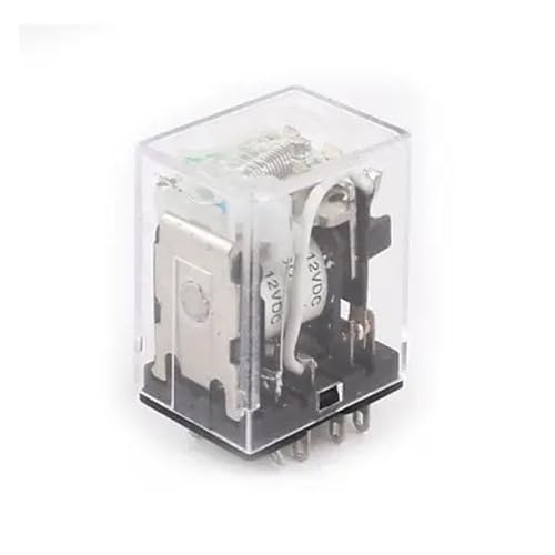Relé de potencia 12V de 11 pines con luz LED verde para automatización industrial 3PDT