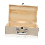 OSALADI Holzkiste mit Schloss Große Aufbewahrungsbox Holz mit Klappdeckel für Schmuck Kleine Sammlerstücke und Mehr Diy für Projekte