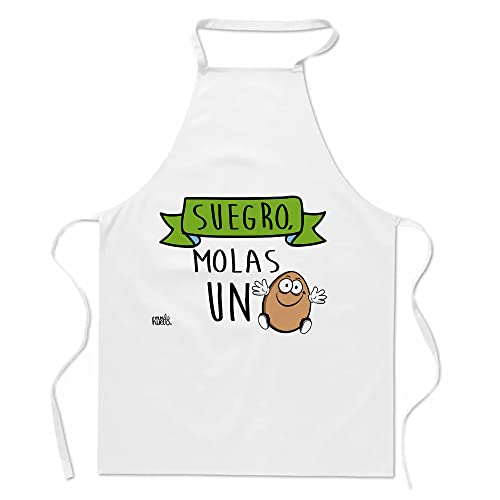 Regalo original y divertido. Delantal Suegro molas un huevo