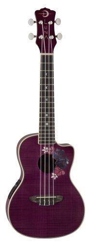 Luna UKE FLO Flora Series Floral Flamed Maple Concert Ukulele cover