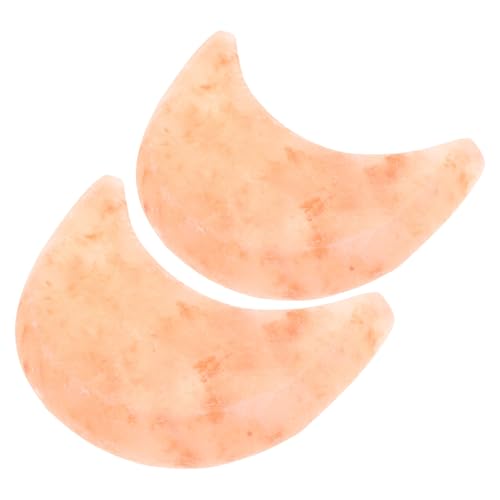 LIFKOME Jabón de Baño de Sal Natural 2 Piezas Barra Exfoliante Artesanal en Forma de Luna Piedra Mineral para Spa Masaje y Cuidado Corporal Diario