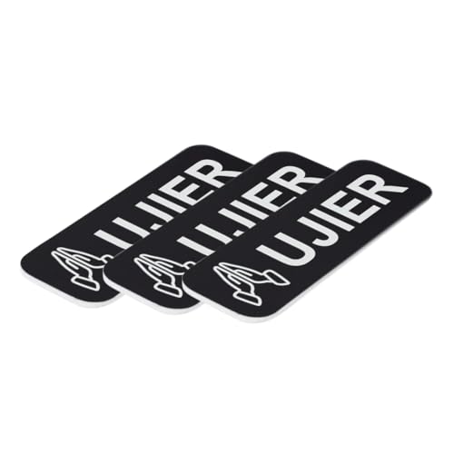 Etiqueta de Ujier negra de 1 x 7,6 cm con ilustración de manos orando (3 pzas)