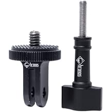 Chronos Black Aluminum Tripod Adapter Mount for GoPro Cameras