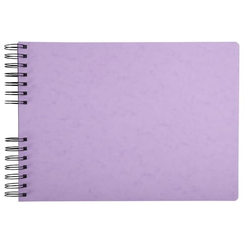 EXACOMPTA - Ref 16540E – Karton mit 6 Fotoalben mit Spiralbindung, Aquarell, 50 Schwarze Seiten – 150 Fotos – Format 32 x 22 cm – Umschlag aus glänzendem Karton, in den Farben Blau, Koralle, Gelb,