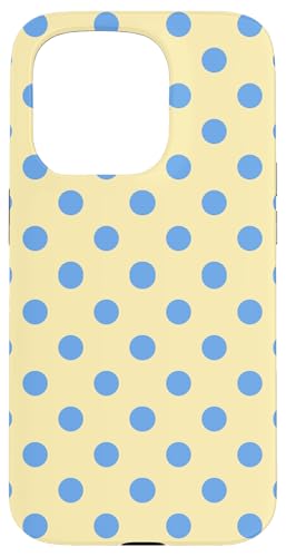 Polka Dot Blue and Yellow Polkadots �X�}�z�P�[�X iPhone 15 Pro �p