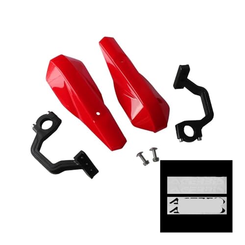 Protector de manillar de motocicleta rojo universal para motos de cross de 50cc a 200cc