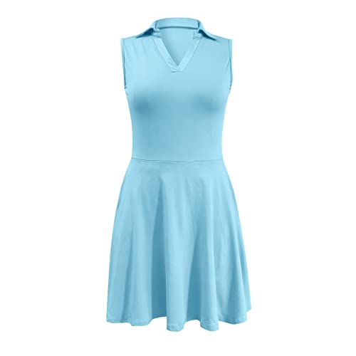 SLENDIPLUS Vestido feminino de tênis para ioga fitness respirável lazer golfe esportes saia curta ve