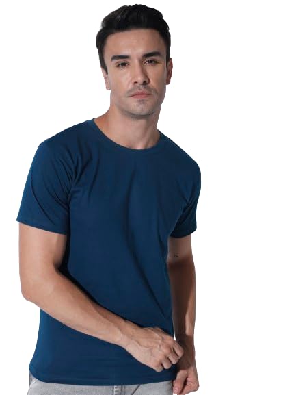Image of Round Neck Half Sleeve Pure Cotton T-Shirt