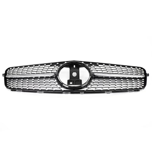 Parrilla delantera Compatible Con Benz Para W204 Clase C 2008 2009 2010 2011 2012 2013 2014 Cubierta Rejilla Ventilación Capó Coche Parrilla Parachoques Delantero Para Diamante