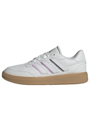 adidas Courtblock Shoes, Zapatos Mujer, Crystal White Crystal White Aurora Plum, 43 1/3 EU