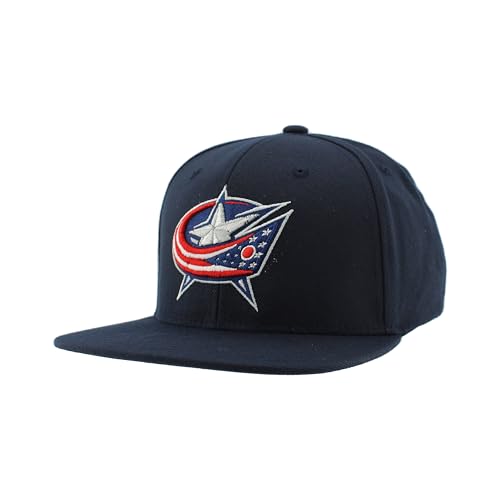 Columbus Blue Jackets NHL Officially Licensed Adjustable Snapback Hat Flat Bill Z11 Icon Team Color