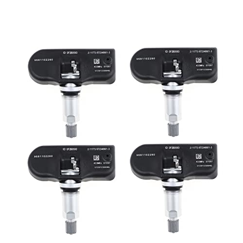 Capteurs TPMS 9681102280 de pression des pneus en lot de 4 valves pour Peugeot