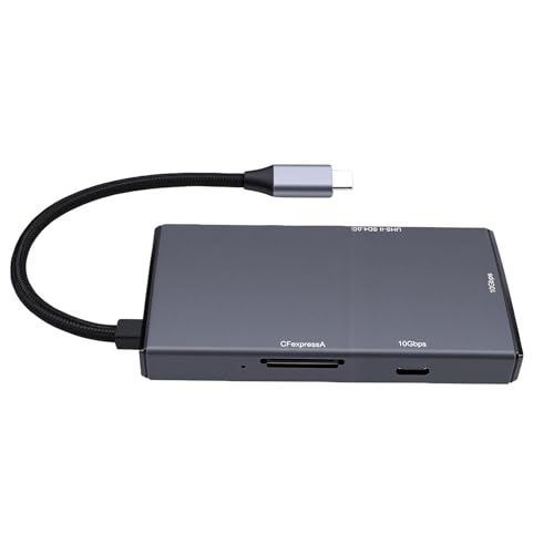Hub USB C de aleación de aluminio con adaptador multipuerto 5 en 1 para portátil