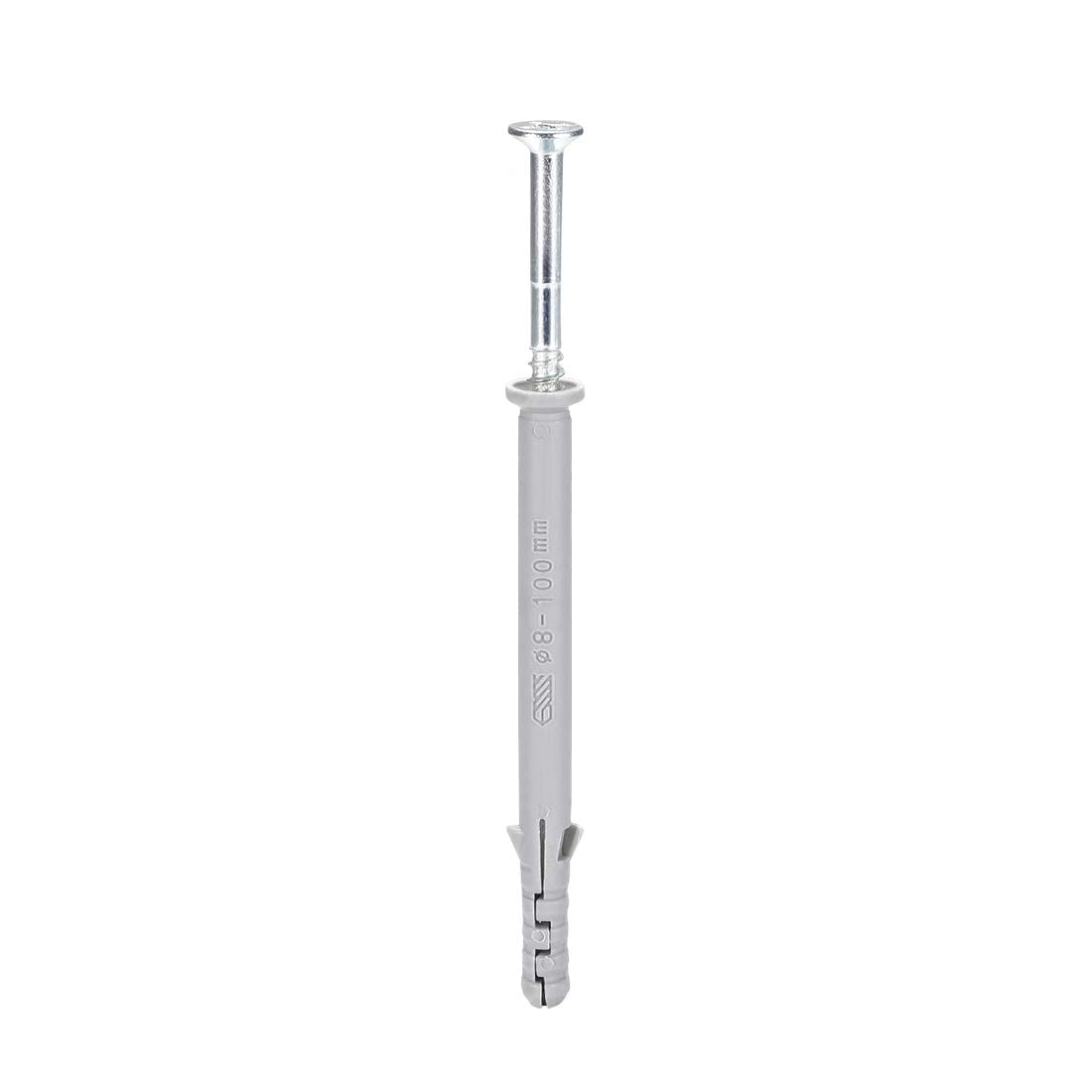XYWHPGV 8X100mm Plastic Expansion Pipe Column Concrete Anchor Wall Plug Frame Fixings Tube with Screws Gray 10pcs(801fd 1f03c ca8ca 2ae5d ab58a 739bb