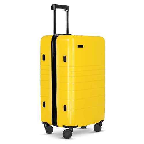 ETERNITIVE Maleta Viaje Grande 75,5x48x32 cm - ABS, Cerradura TSA, Ruedas 360°, Amarillo
