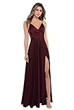 abendkleid rot lang schlitz 【Lieferzeit】 Damen v-ausschnitt spaghettiträger satin brautjungfernkleider formeller satin abschlussball abendkleider mit taschen. Unsere logistische transportzeit beträgt 7-14 werktage.