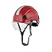 Defender Safety H1-EH Safety Helmet Hard Hat with Visor ANSI Z89.1 (red w/Visor (Class E))