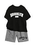 Fabric: Slightly stretchy fabric is soft and cozy to wear Features: Boys clothes, 2 piece summer clothes, t shirt and shorts set, letter print, short sleeve, casual Occasions: Suitable for daily wear, vacation, holiday, running, sports, running, stre...