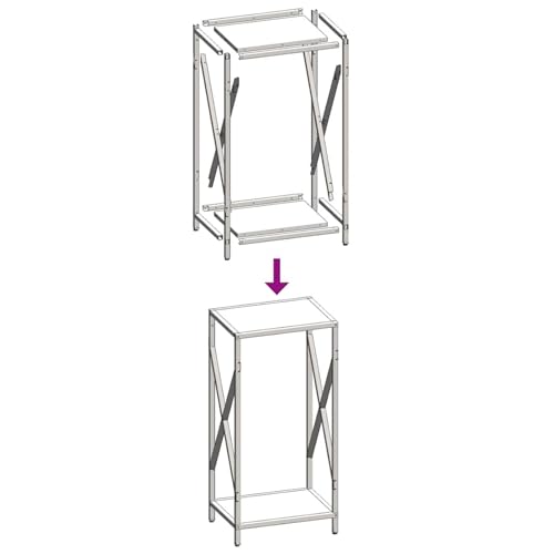 Étagère à bûches blanche 34x25x70 cm ATOMSTACK MAKER support de rangement 100 kg