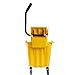 Matthew Cleaning 38 Quart Commercial Mop Bucket INCL.Wet String Mop with Side Press Wringer On Wheels,Heavy Duty Tandem Portable Floor Cleaning Wavebrake,Ideal for Household,Industrial,Restaurant