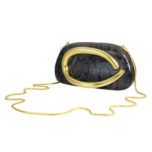 Image of Women Woven PU Leather Clutch Box Metal Handle Evening Bag Trendy Leather Handbag Weave Shoulder Purse for Causal