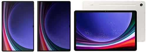 Image of Samsung Galaxy Tab S9 Ultra, RAM 12 GB, ROM 256 GB Expandable, S Pen in-Box, Wi-Fi Tablet, Beige with S9 Ultra Screen Protector, Transparent & S9 Ultra Privacy Screen, Black
