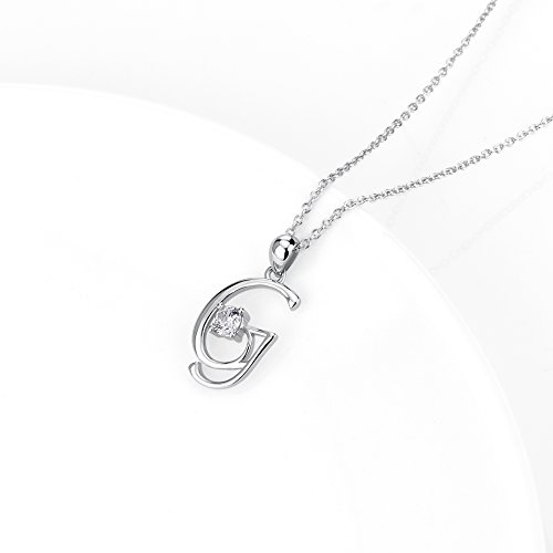 YFN Initial Necklace Sterling Silver Letter G Alphabet Pendant Necklace Jewelry for Women Teen Girls - Image 5