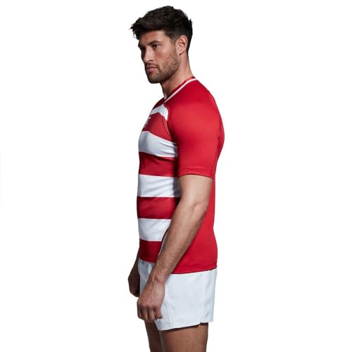 Canterbury Herren Vapodri Evader Hooped Rugby-Trikot, Rot (Flag Red), L EU