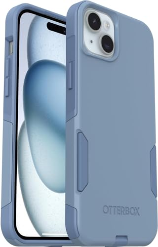 Coque fine iPhone 15 Plus OtterBox Commuter protection port bleue